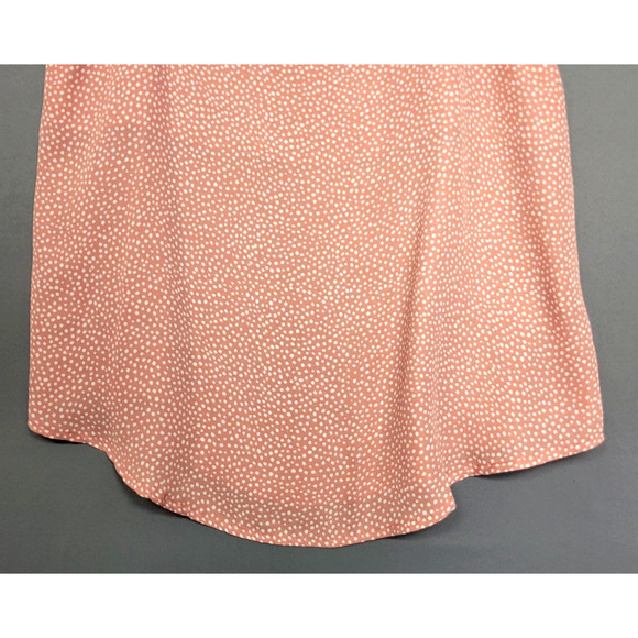 MINE for Anthropologie Polka Dots Tank Top Womens M Peach Orange White NWOT - Picture 3 of 11